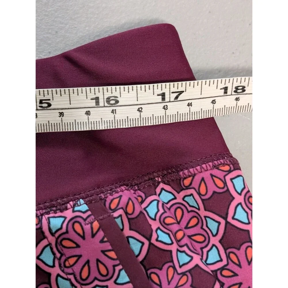 Lands' End Women's Quick Dry Swim Shorts with Panty geometric mandala size 14